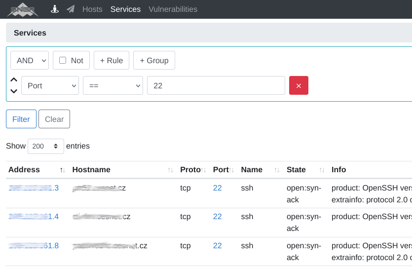 Lens services filter port